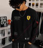 Scuderia Ferrari Racing Graphic Black Sweatshirt – Premium Streetwear