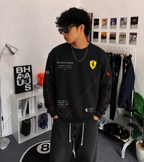 Scuderia Ferrari Racing Graphic Black Sweatshirt – Premium Streetwear