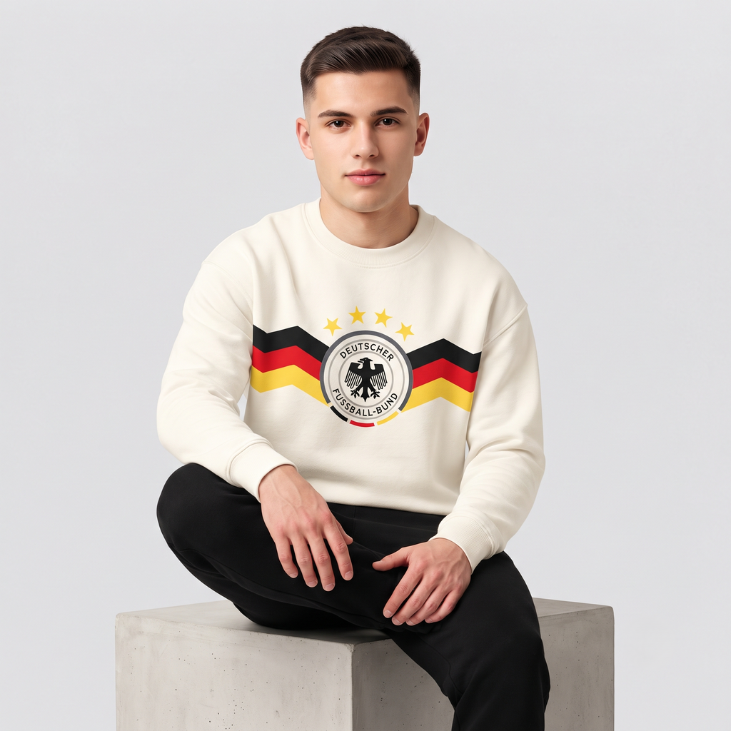 Germany Football Classic Sweatshirt - Off White | Hamdye