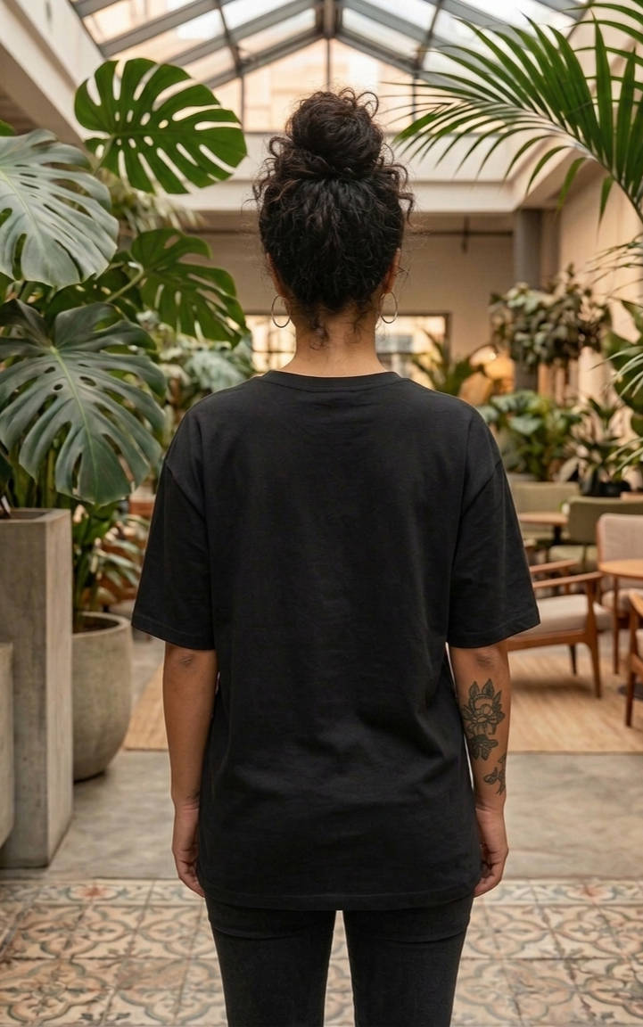 Urban Jungle Oversized T-Shirt Black for Women 100%Premium Cotton