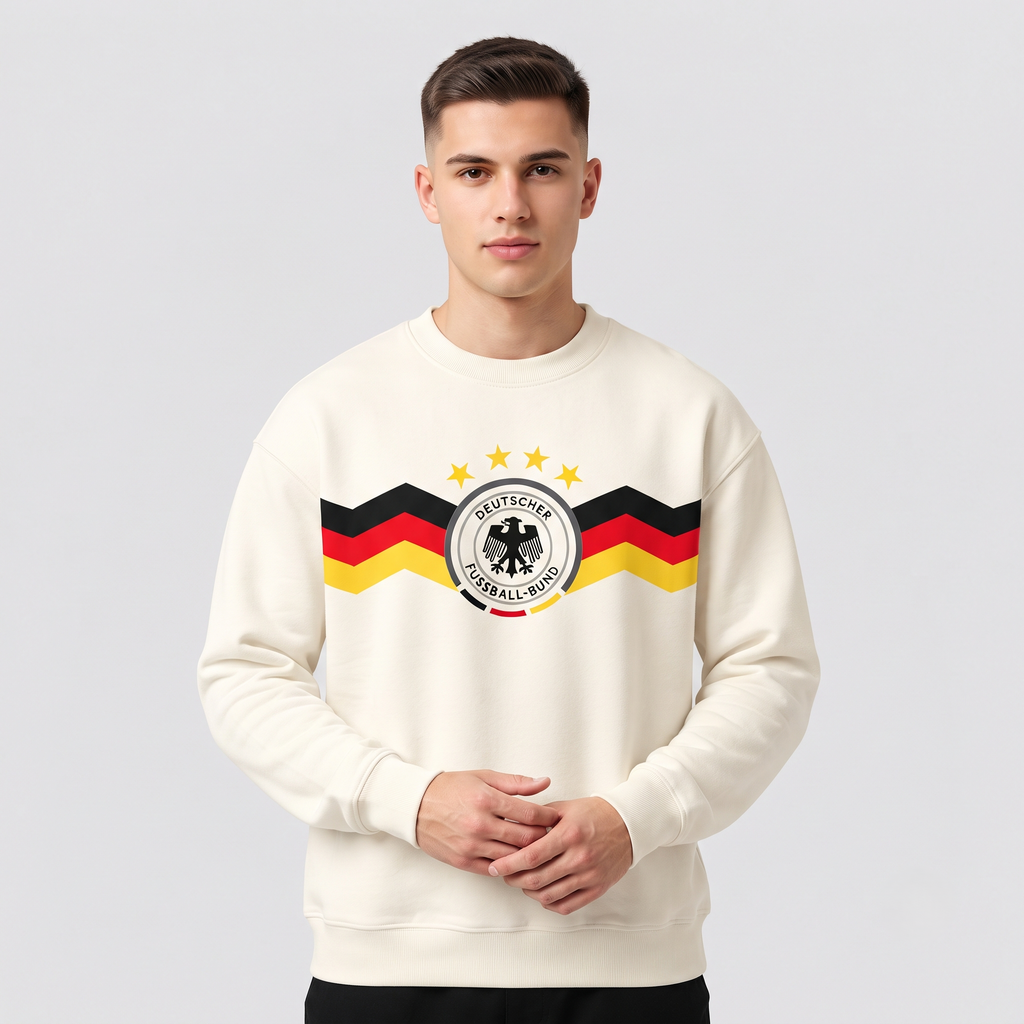 Germany Football Classic Sweatshirt - Off White | Hamdye