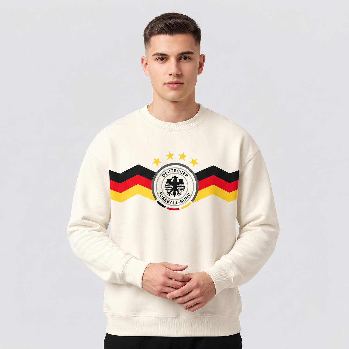 Germany Football Classic Sweatshirt - Off White | Hamdye