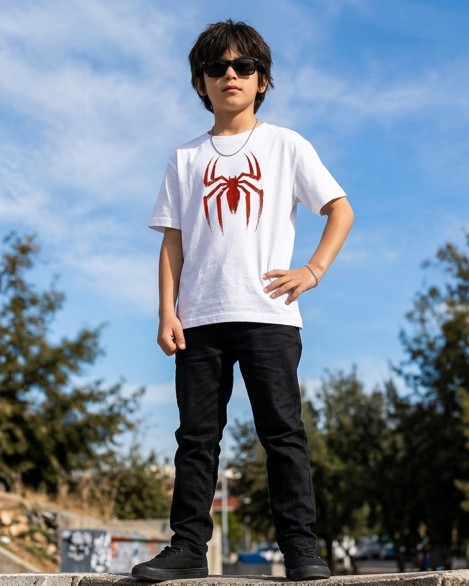 Kids' Spider-Man Graphic T-Shirt | 100% Cotton Regular Fit