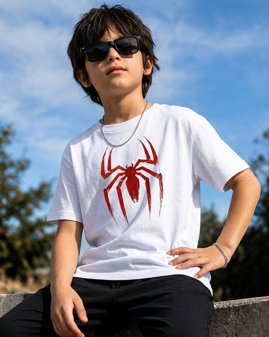 Kids' Spider-Man Graphic T-Shirt | 100% Cotton Regular Fit
