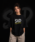 SAD – Stay Another Day Oversized Graphic T-Shirt | Streetwear Unisex Drop-Shoulder Tee | Graffiti Art Print | Black