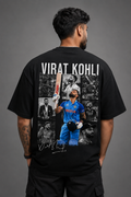 Virat Kohli “King Kohli” Oversized Black Printed T-Shirt 100%Cotton