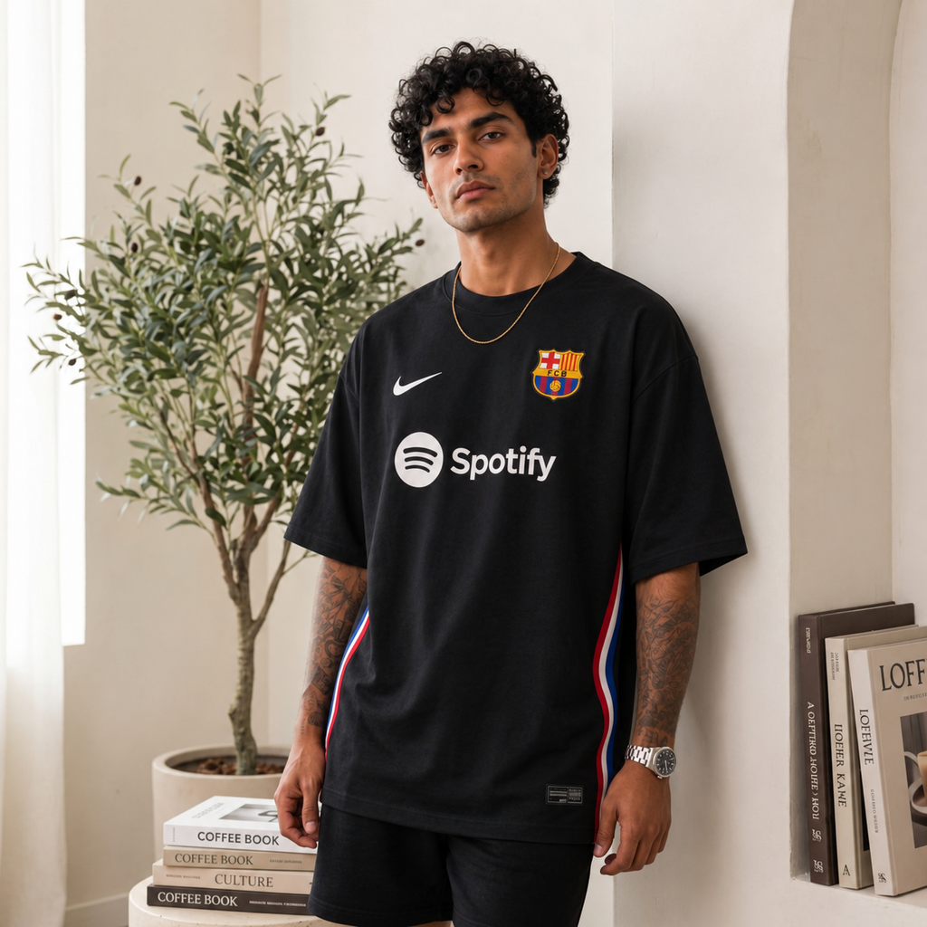 FC BARCELONA OVERSIZED FIT TSHIRT 100% COTTON