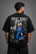 Virat Kohli “King Kohli” Oversized Black Printed T-Shirt 100%Cotton