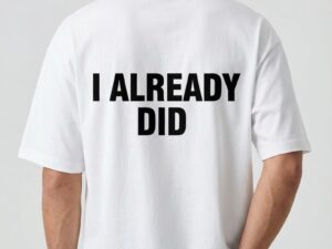 SAY LESS White Oversized T-Shirt, 100% Premium Cotton, 220 GSM