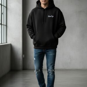 Silence Is Comfortable – Classic Black Fleece Hoodie 100% Premium Cotton