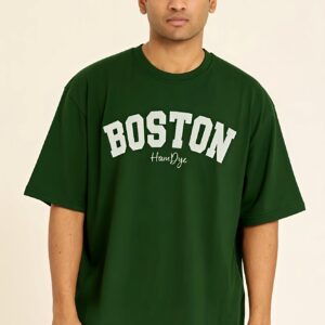 BOSTON Hamdye Oversized T-Shirt, 100% Premium Cotton, 220 GSM